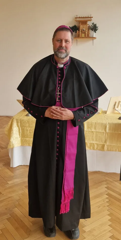 Ashley in episcopal vestments