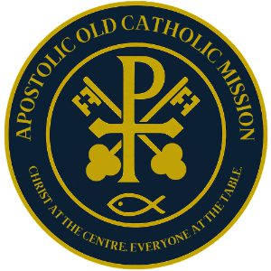 Apostolic Old Catholic Mission logo with motto