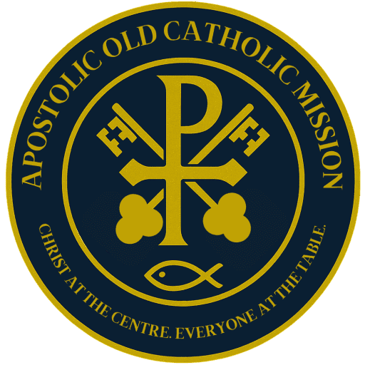 Apostolic Old Catholic Mission logo with motto