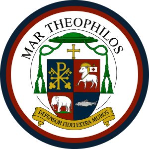 Episcopal Consecration 3 Episcopal seal for the consecration of Bishop-Elect Ashley R. Deutschmann (Mar Theophilos), featuring his coat of arms and episcopal motto