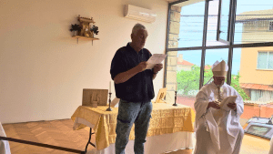 John reads the New Testament reading during the Episcopal Consecration in Sofia